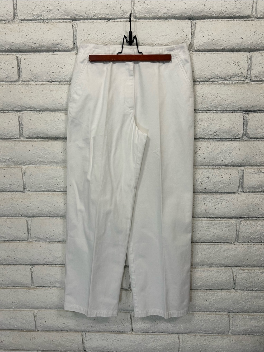 Talbots White High Rise Straight Leg Pants Size 8 NWOT